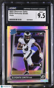 2021 Donruss Optic DeVonta Smith Holo Rookie #205 CGC 9.5 Philadelphia Eagles