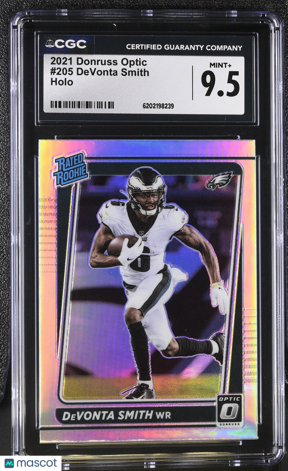 2021 Donruss Optic DeVonta Smith Holo Rookie #205 CGC 9.5 Philadelphia Eagles