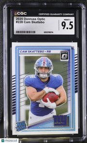 2025 Donruss Optic Cam Skattebo #228 CGC 9.5 New York Giants