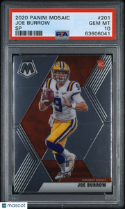 2020 Panini Mosaic Joe Burrow SP Rookie #201 PSA 10 Cincinnati Bengals