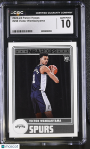 2023-24 Panini Hoops Victor Wembanyama Rookie #298 CGC 10 San Antonio Spurs