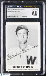 1977 Tcma Renata Galasso Mickey Vernon #45 CGC Authentic JSA