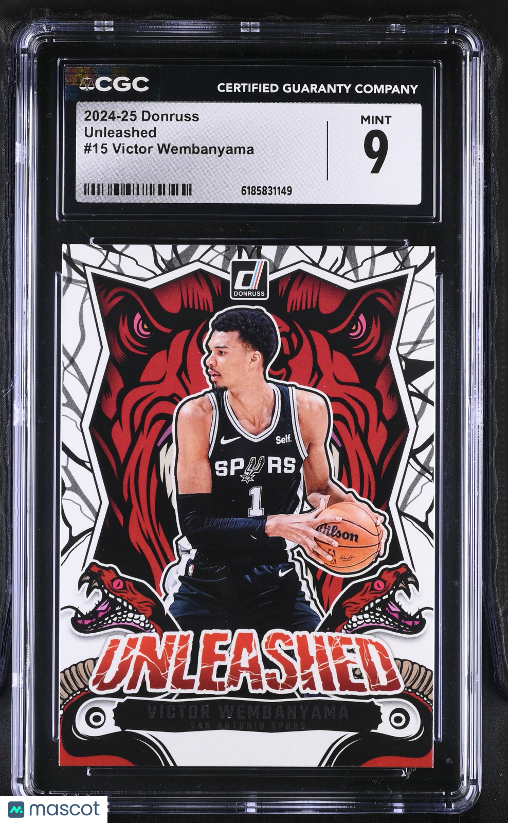 2024-25 Donruss Victor Wembanyama Unleashed #15 CGC 9 San Antonio Spurs