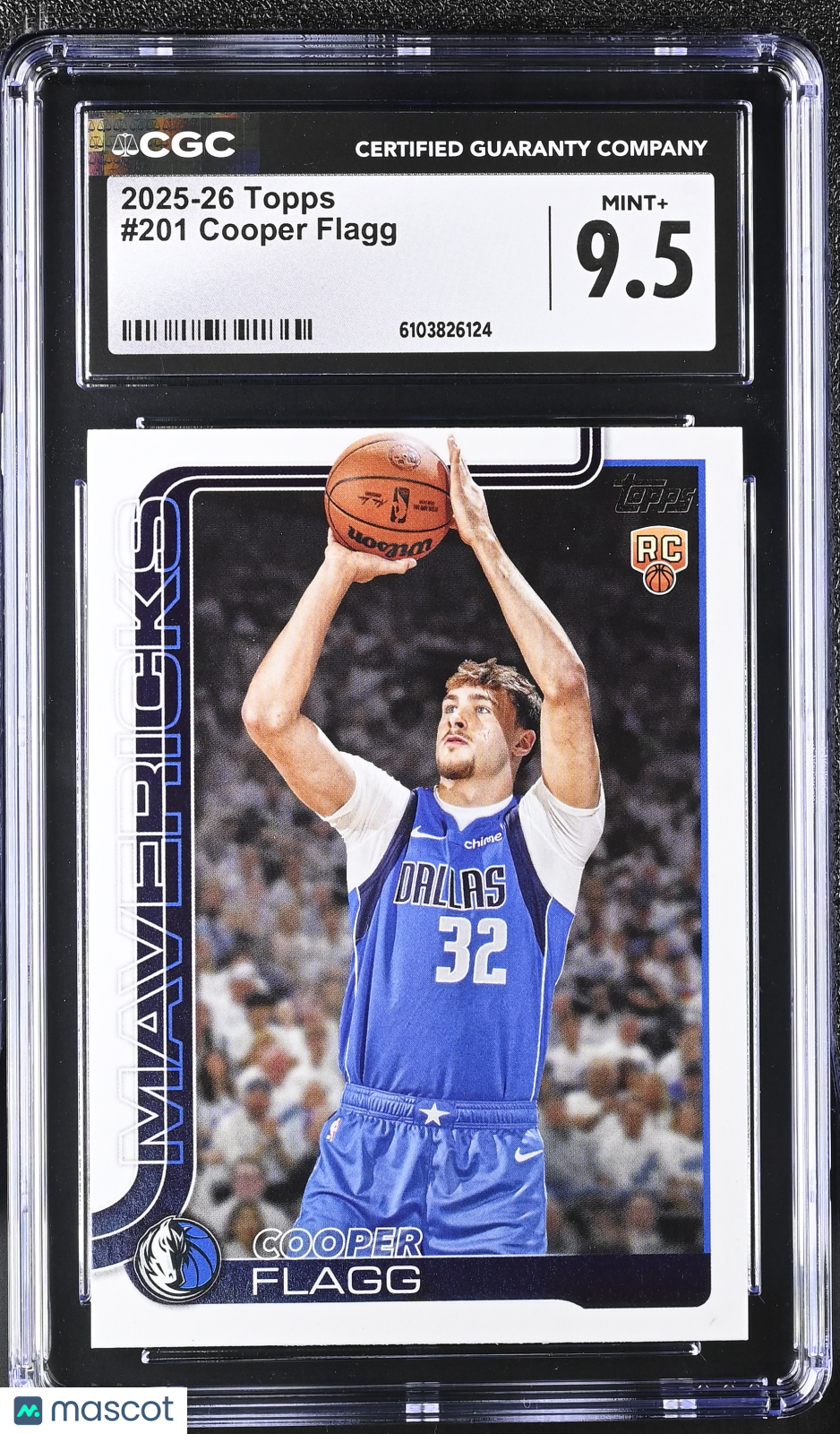 2025-26 Topps Cooper Flagg Rookie #201 CGC 9.5 Dallas Mavericks