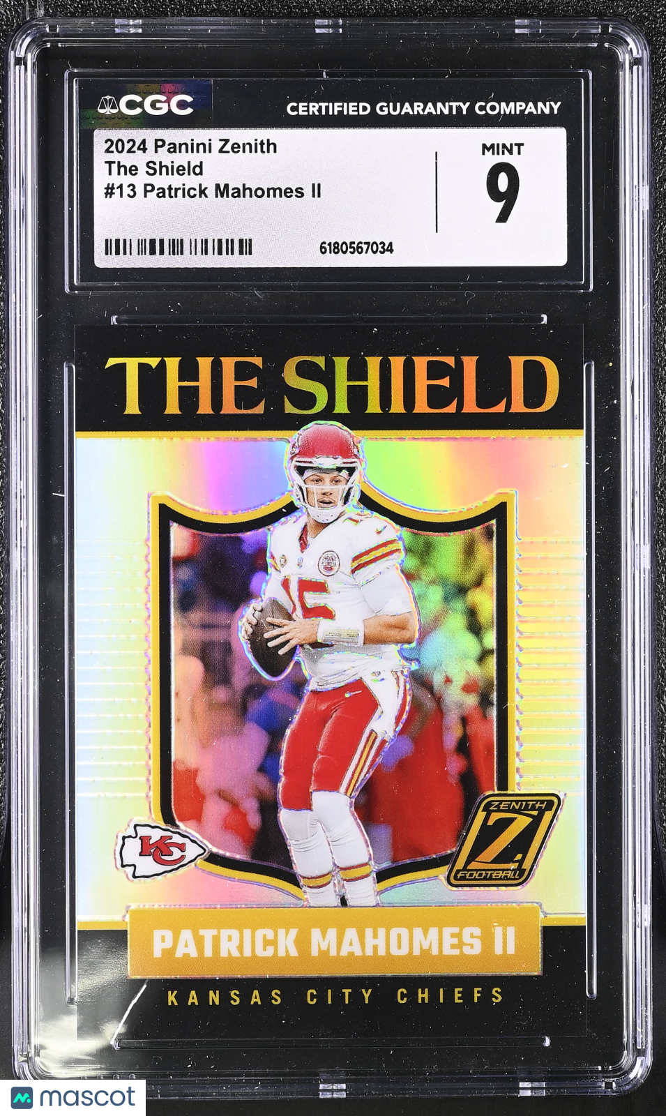 2024 Panini Zenith Patrick Mahomes II The Shield #13 CGC 9 Kansas City Chiefs