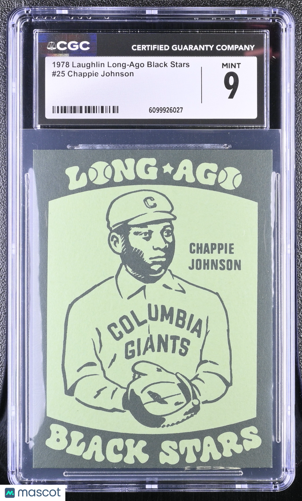 1978 Laughlin Long-Ago Black Stars Chappie Johnson #25 CGC 9