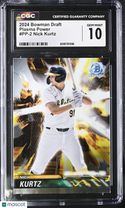 2024 Bowman Draft Nick Kurtz Rookie Plasma Power #PP-2 CGC 10 Oakland Athletics