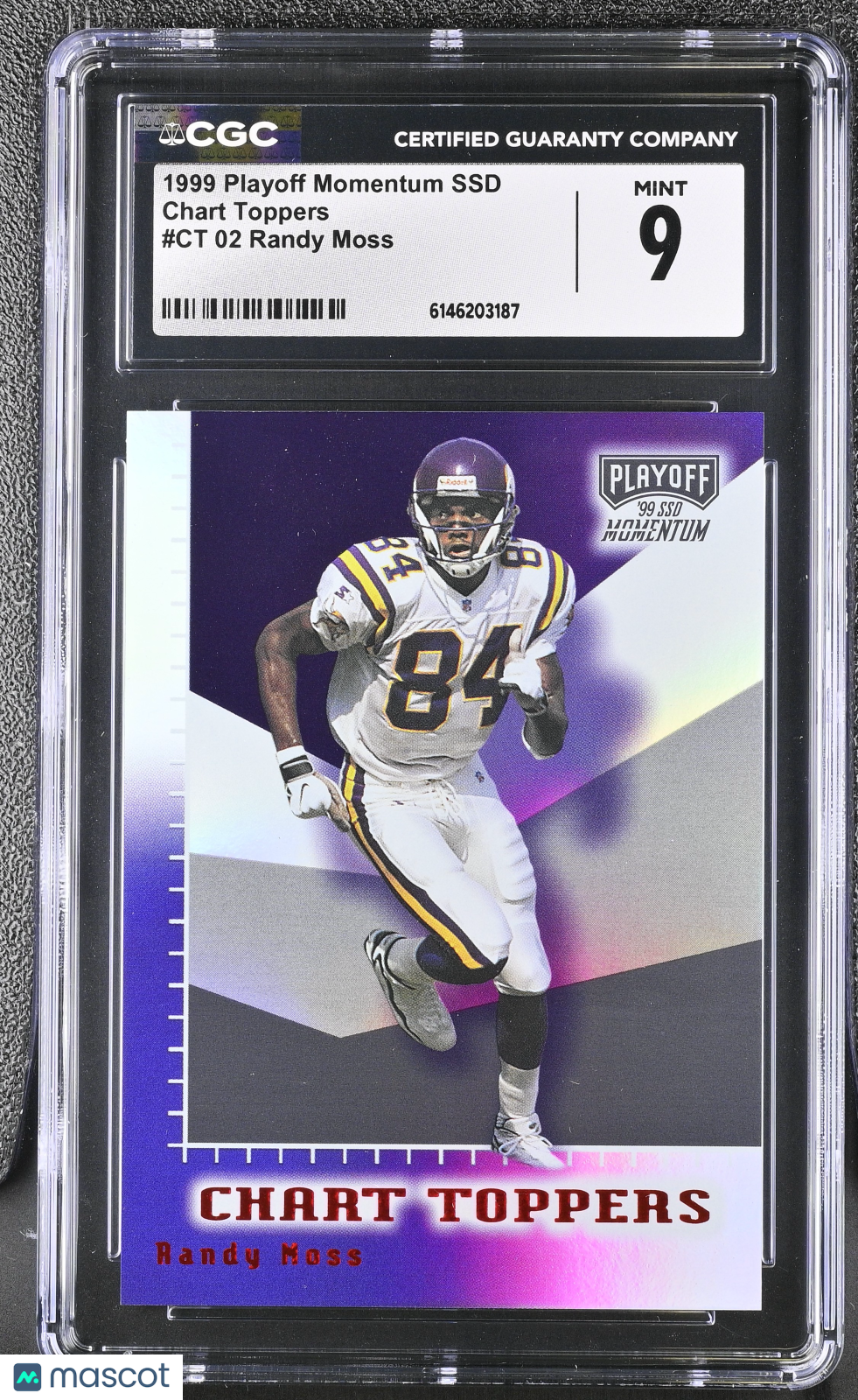 1999 Playoff Momentum SSD Randy Moss Chart Toppers #CT 02 CGC 9 Vikings