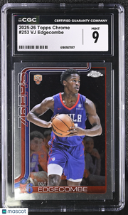2025-26 Topps Chrome VJ Edgecombe Rookie #253 CGC 9 Philadelphia 76ers