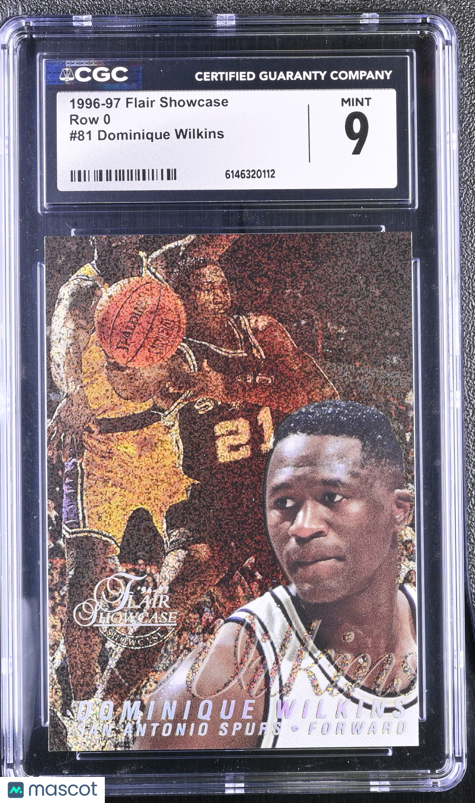 1996-97 Flair Showcase Dominique Wilkins Row 0 #81 CGC 9 San Antonio Spurs