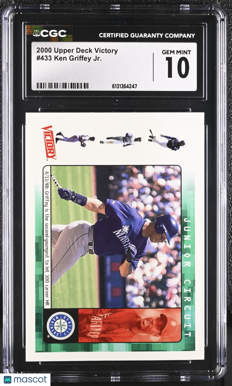 2000 Upper Deck Victory Ken Griffey Jr. #433 CGC 10 Seattle Mariners