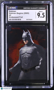 2005 Topps Batman Begins Batman Embossed Foil #2 CGC 9.5
