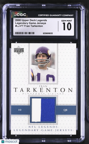 2000 Upper Deck Legends Fran Tarkenton Game Jerseys #LJ-FT CGC 10 Vikings
