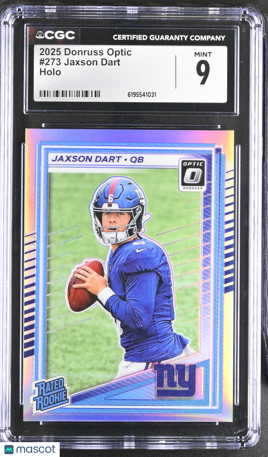 2025 Donruss Optic Jaxson Dart Holo Rookie #273 CGC 9 New York Giants