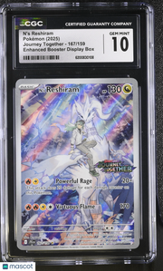 2025 Pokemon Journey Together N's Reshiram Enhanced Display CGC 10 #167/159