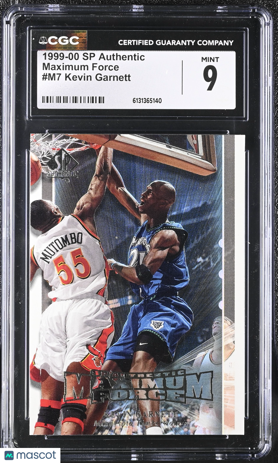 1999-00 SP Authentic Kevin Garnett Maximum Force #M7 CGC 9