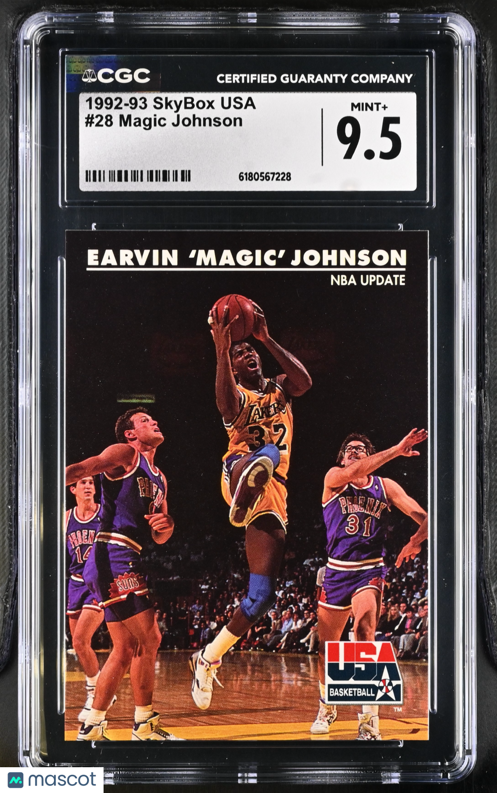1992-93 Skybox Usa Magic Johnson #28 CGC 9.5 Los Angeles Lakers