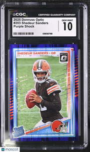 2025 Donruss Optic Shedeur Sanders Purple Shock Rookie #203 CGC 10 Browns