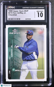 1999 Upper Deck MVP Ken Griffey Jr. #218 CGC 10 Seattle Mariners