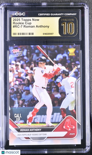 2025 Topps Now Roman Anthony Rookie Rookie Cup #RC-7 CGC 10 Pristine Red Sox