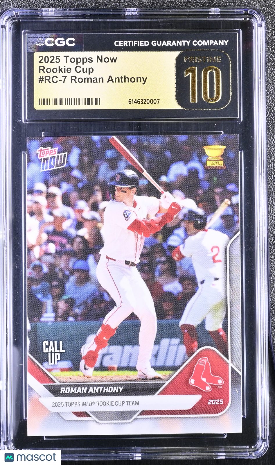 2025 Topps Now Roman Anthony Rookie Rookie Cup #RC-7 CGC 10 Pristine Red Sox