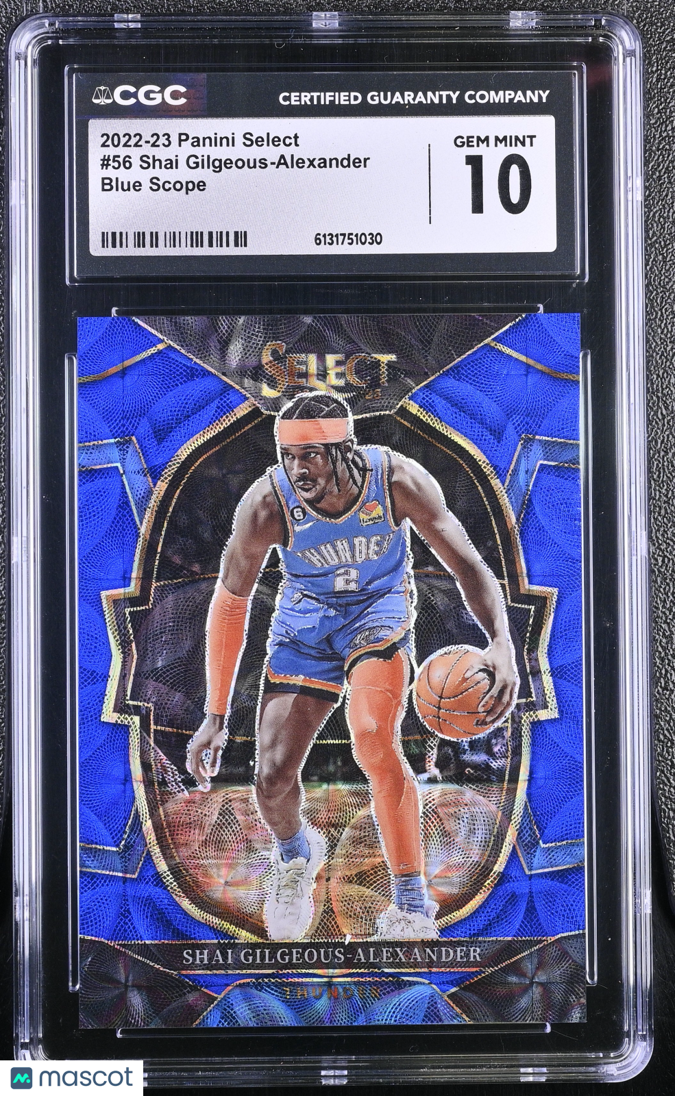 2022-23 Panini Select Shai Gilgeous-Alexander Blue Scope /249 #56 CGC 10 Thunder