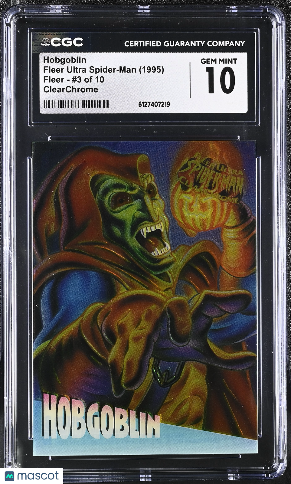 1995 Fleer Ultra Spider-Man Hobgoblin #3 of 10 ClearChrome CGC 10