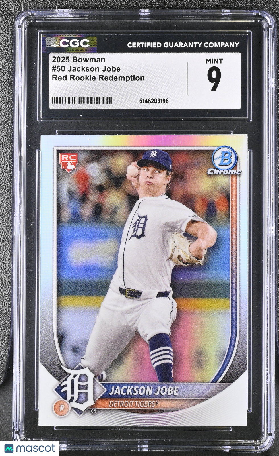 2025 Bowman Jackson Jobe Red Rookie Redemption #50 CGC 9