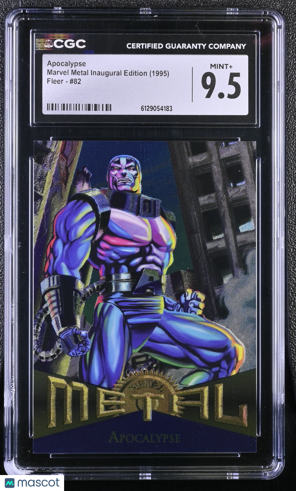1995 Fleer Marvel Metal Inaugural Edition Apocalypse #82 CGC 9.5