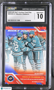 2025 UD Nat'l Hockey Card Day Macklin Celebrini #NHCD-31 CGC 10 San Jose Sharks