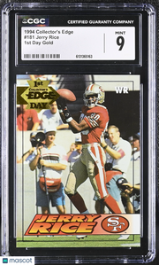 1994 Collector's Edge Jerry Rice 1st Day Gold #181 CGC 9 San Francisco 49ers