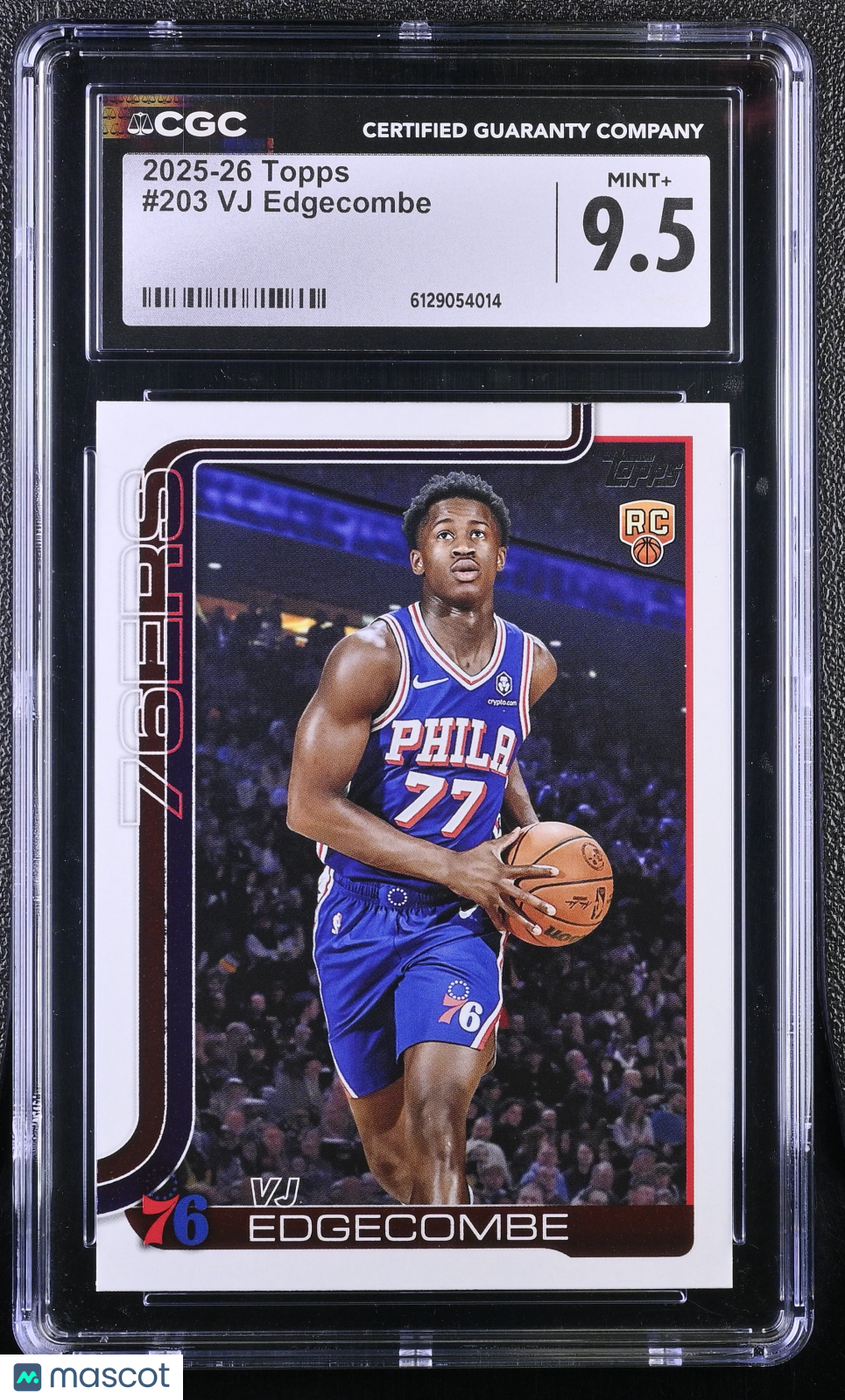 2025-26 Topps VJ Edgecombe Rookie #203 CGC 9.5 Philadelphia 76ers
