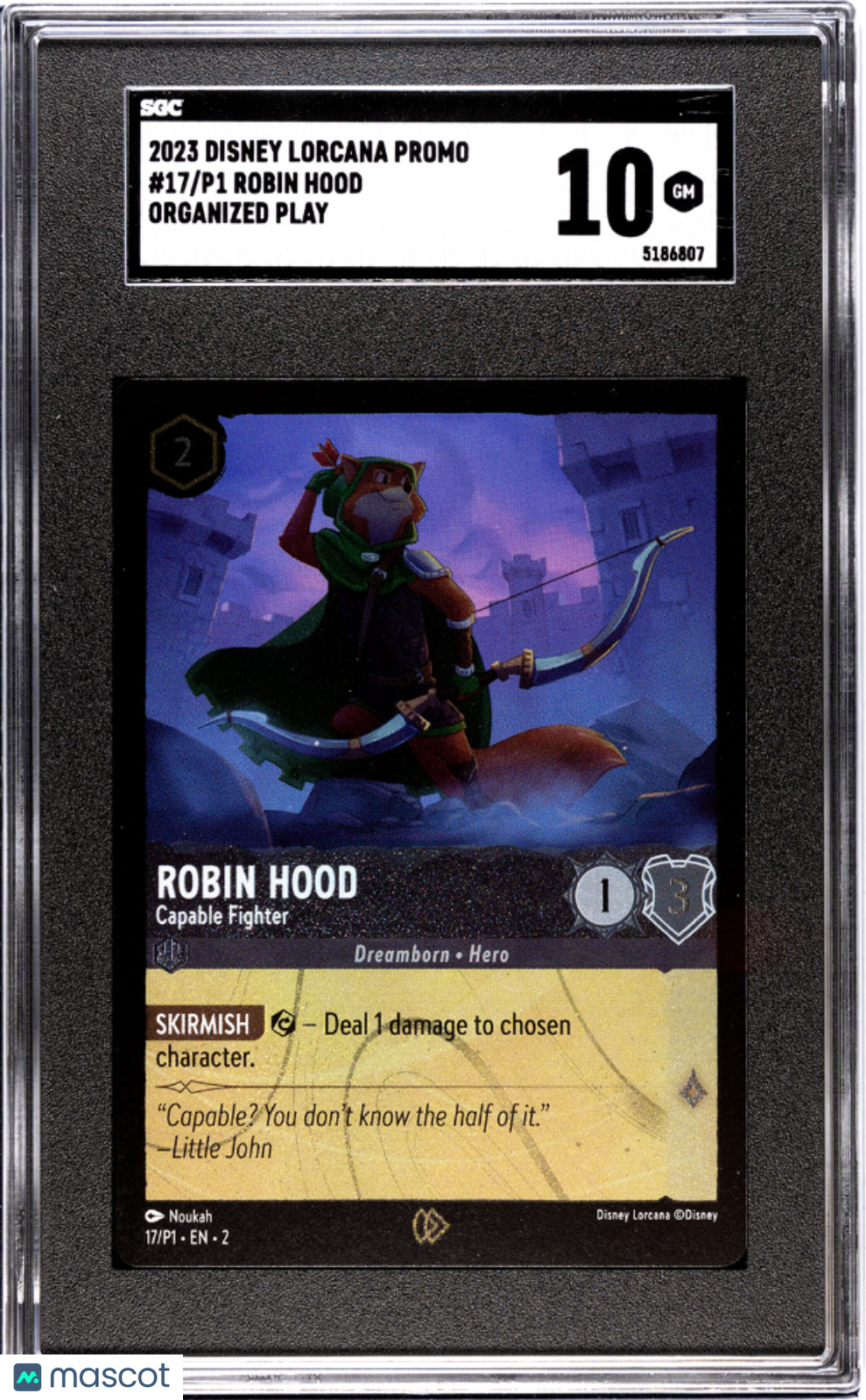 2023 Disney Lorcana Promo Robin Hood SGC 10 #17/P1