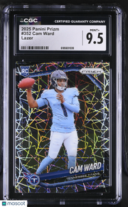 2025 Panini Prizm Cam Ward Lazer Rookie #352 CGC 9.5 Tennessee Titans