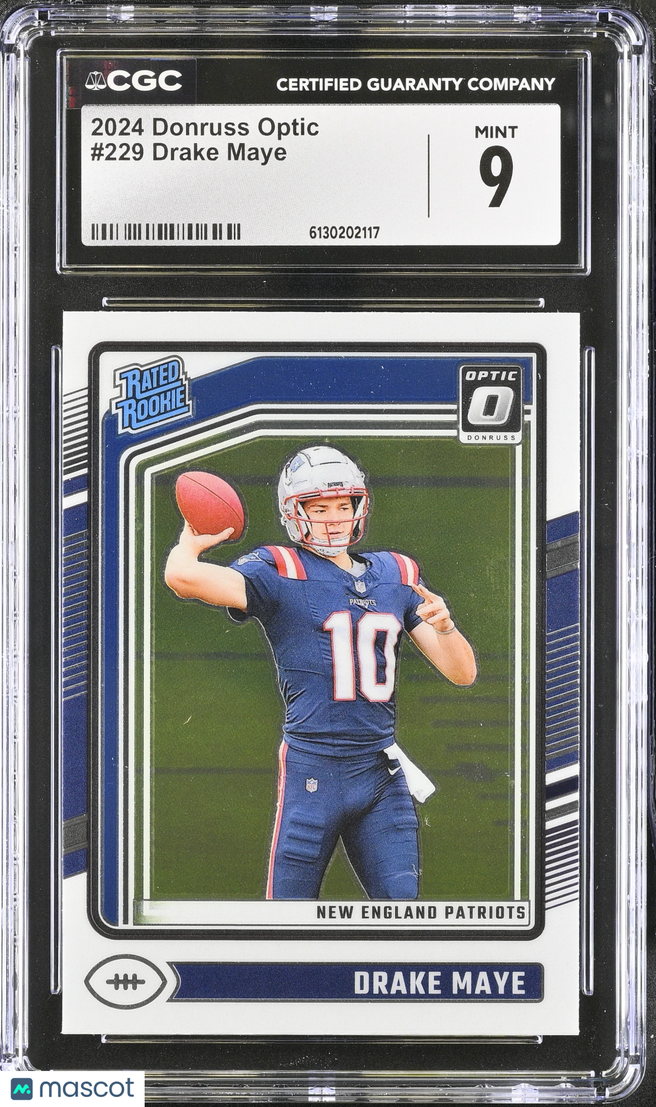 2024 Donruss Optic Drake Maye Rookie #229 CGC 9 New England Patriots