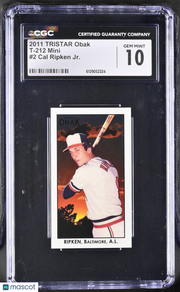 2011 Tristar Obak Cal Ripken Jr. T-212 Mini #2 CGC 10 Baltimore Orioles