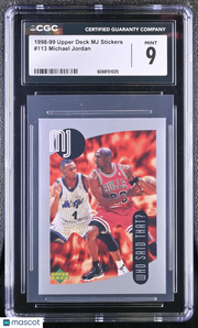1998 Upper Deck MJ Stickers Michael Jordan #113 CGC 9 Chicago Bulls