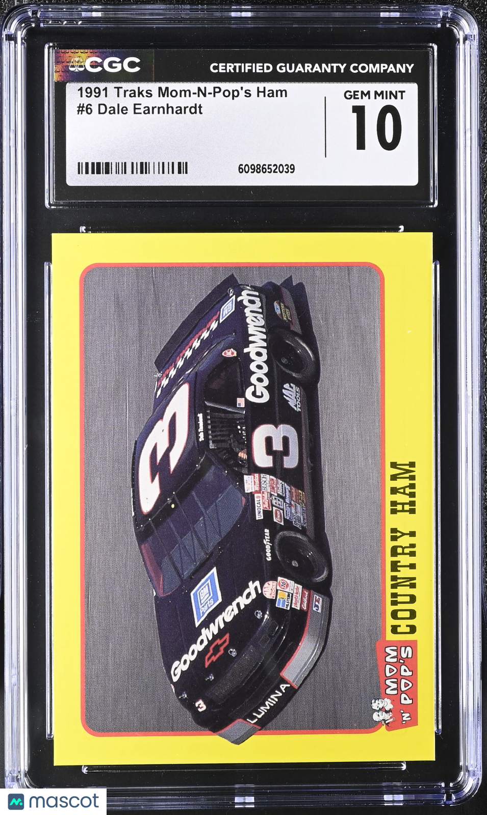 1991 Traks Mom-N-Pop's Ham Dale Earnhardt #6 CGC 10