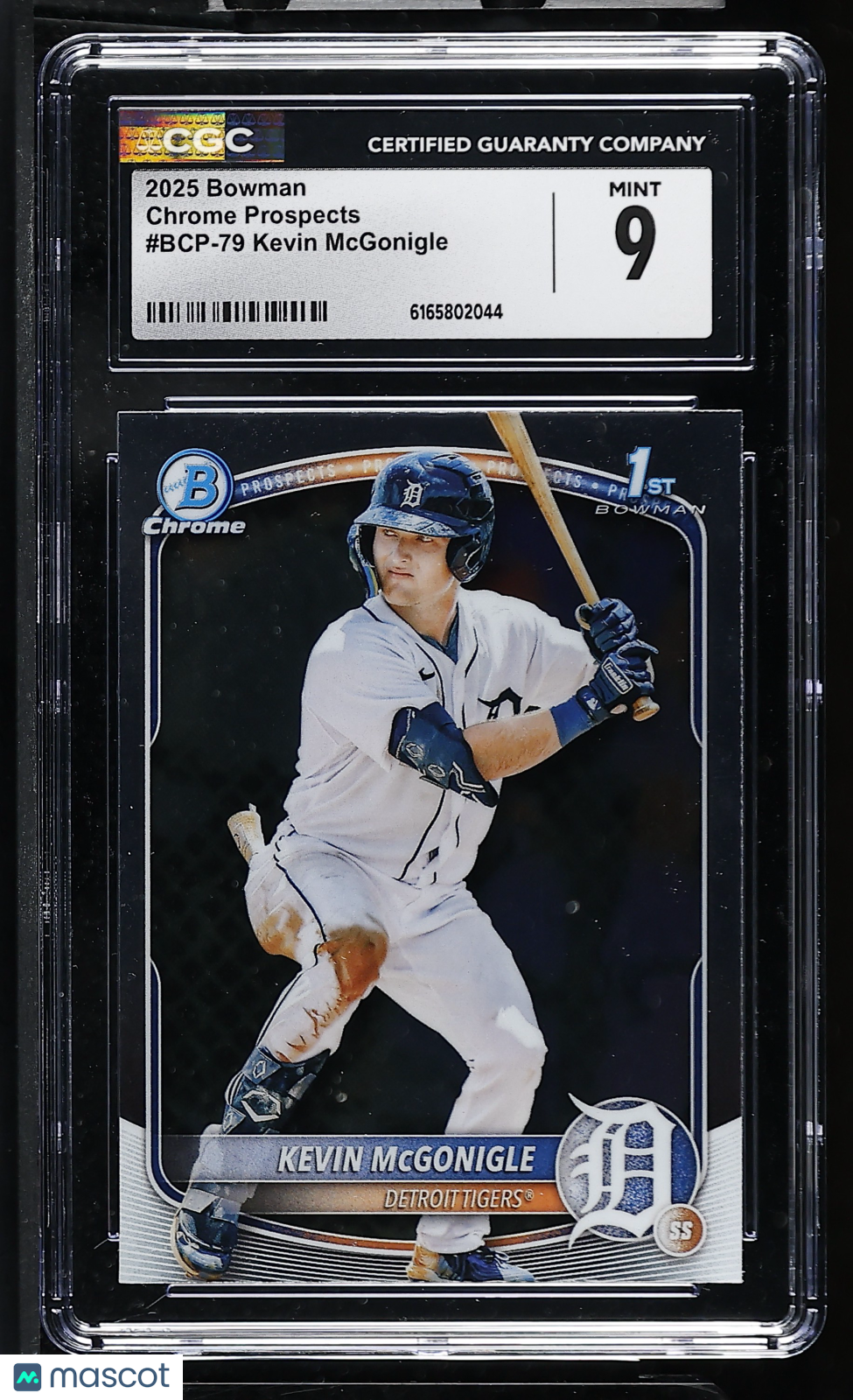 2025 Bowman Kevin McGonigle Rookie Chrome Prospects #BCP-79 CGC 9 Detroit Tigers