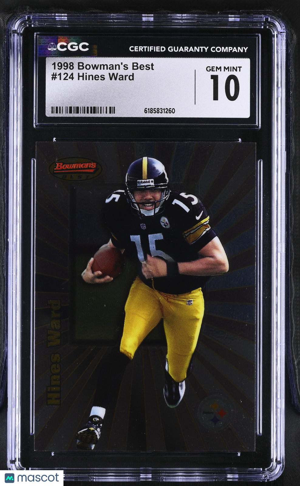 1998 Best Hines Ward Rookie #124 CGC 10 Pittsburgh Steelers