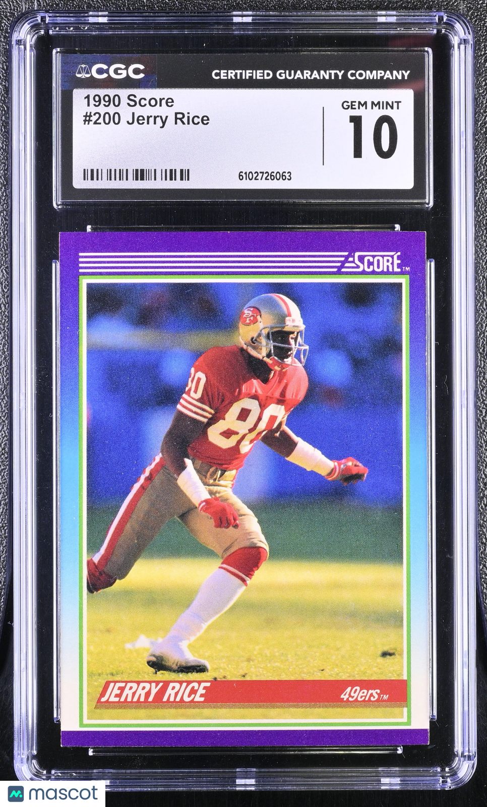 1990 Score Jerry Rice #200 CGC 10 San Francisco 49ers