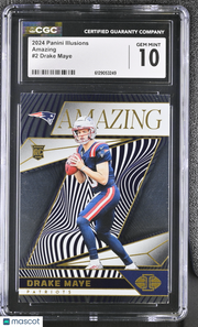 2024 Panini Illusions Drake Maye Rookie Amazing #2 CGC 10 New England Patriots