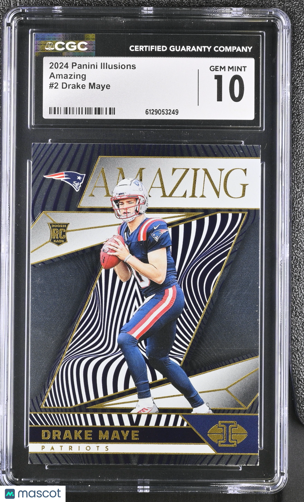2024 Panini Illusions Drake Maye Rookie Amazing #2 CGC 10 New England Patriots