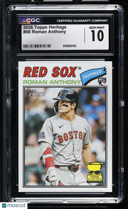 2026 Topps Heritage Roman Anthony Rookie #86 CGC 10 Boston Red Sox