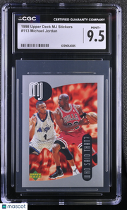 1998 Upper Deck MJ Stickers Michael Jordan #113 CGC 9.5 Chicago Bulls