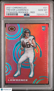 2021 Panini Chronicles Dynagon Rookies Trevor Lawrence Red #D1 PSA 10 Jaguars