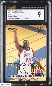 1995-96 Upper Deck Shaquille O'Neal USA Electric Court #321 CGC 9