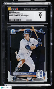 2025 Bowman Kevin McGonigle Rookie Chrome Prospects #BCP-79 CGC 9 Detroit Tigers