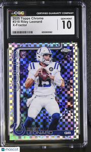 2025 Topps Chrome Riley Leonard X-Fractor Rookie #318 CGC 10 Indianapolis Colts