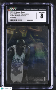 1991-92 Upper Deck Michael Jordan Scoring Award Winner Holograms #AW1 CGC 8